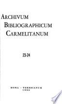 Archivum bibliographicum Carmelitanum