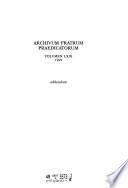 Archivum Fratrum Praedicatorum