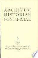 Archivum HIstoriae Pontificae: Vol. 5