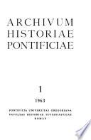 Archivum historiae pontificiae