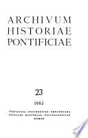 Archivum historiae pontificiae