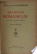 Archivum Romanicum