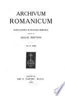 Archivum romanicum