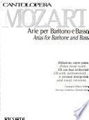 Arias for baritone and bass