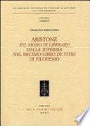 Aristone, Sul modo di liberare dalla superbia nel decimo libro De vitiis di Filodemo