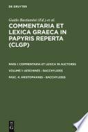 Aristophanes - Bacchylides