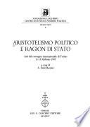 Aristotelismo politico e ragion di Stato