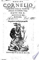 Arrigo Cornelio Agrippa Della Vanita Delle Scienze, Tra Dotto