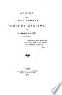 Arsoli ed i nobilissimi Signori Massimo