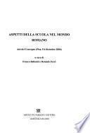 Aspetti della scuola nel mondo romano
