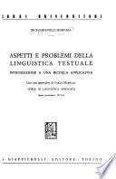 Aspetti e problemi della linguistica testuale