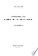 Aspetti letterari dei Carmina Latina epigraphica