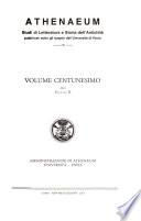Athenaeum Studi periodici di letteratura e storia dell'antichita