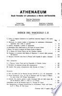 Athenaeum Studi periodici di letteratura e storia dell'antichita