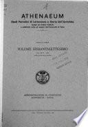Athenaeum Studi periodici di letteratura e storia dell'antichita
