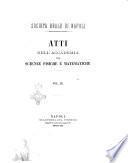 Atti. Accademia delle scienze fisiche e matematiche. Società Reale di Napoli