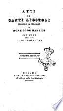 Atti dei Santi Apostoli secondo la versione di monsignor Martini