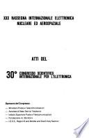 Atti del 30o Congresso scientifico internazionale per l'elettronica