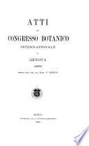 Atti del Congresso botanico internazionale di Genova 1892