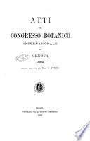 Atti del Congresso botanico internazionale