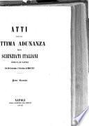 Atti del ... Congresso degli scienziati italiani ...