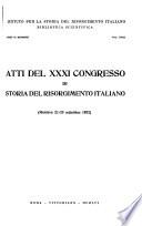 Atti del ... Congresso di storia del Risorgimento italiano