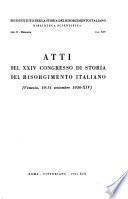 Atti del ... Congresso di storia del Risorgimento italiano