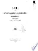 Atti del ... Congresso geografico italiano