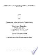 Atti del Congresso Internazionale Colombiano