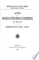Atti del Congresso internazionale di beneficenza di Milano, sessione del 1880