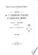 Atti del ... Congresso italiano di radiologia medica