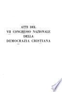 Atti del ... Congresso nazionale della Democrazia cristiana