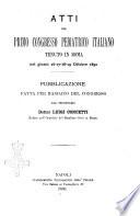 Atti del ... Congresso pediatrico italiano tenuto a ...