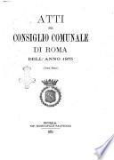 Atti del Consiglio comunale di Roma