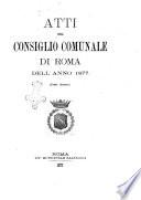 Atti del Consiglio comunale di Roma