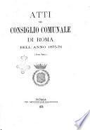 Atti del Consiglio comunale di Roma