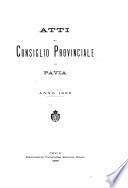 Atti del Consiglio Provinciale di Pavia ...