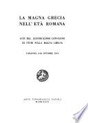 Atti del Convegno di studi sulla Magna Grecia