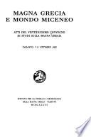 Atti del Convegno di studi sulla Magna Grecia