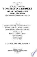 Atti del Convegno Tommaso Crudeli nel 250. anniversario della prigionia