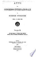 Atti del [II] Congresso internazionale di scienze storiche, Roma, 1-9 aprile 1903