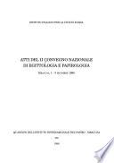 Atti del II Convegno nazionale di egittologia e papirologia