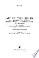 Atti del IV Colloquio dell'Associazione italiana per lo studio e la conservazione del mosaico, Palermo, 9-13 dicembre 1996