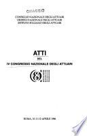 Atti del IV Congresso nazionale degli attuari