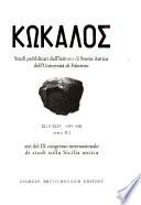 Atti del IX Congresso Internazionale di Studi sulla Sicilia Antica