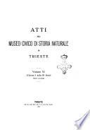 Atti del Museo civico di storia naturale di Trieste