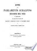 Atti del Parlamento Subalpino. Discussioni della Camera dei Deputati
