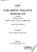 Atti del Parlamento Subalpino. Discussioni della Camera dei Deputati