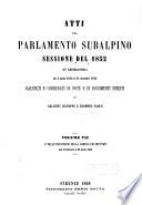 Atti del Parlamento Subalpino. Discussioni della Camera dei Deputati