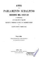 Atti del Parlamento Subalpino. Discussioni della Camera dei Deputati